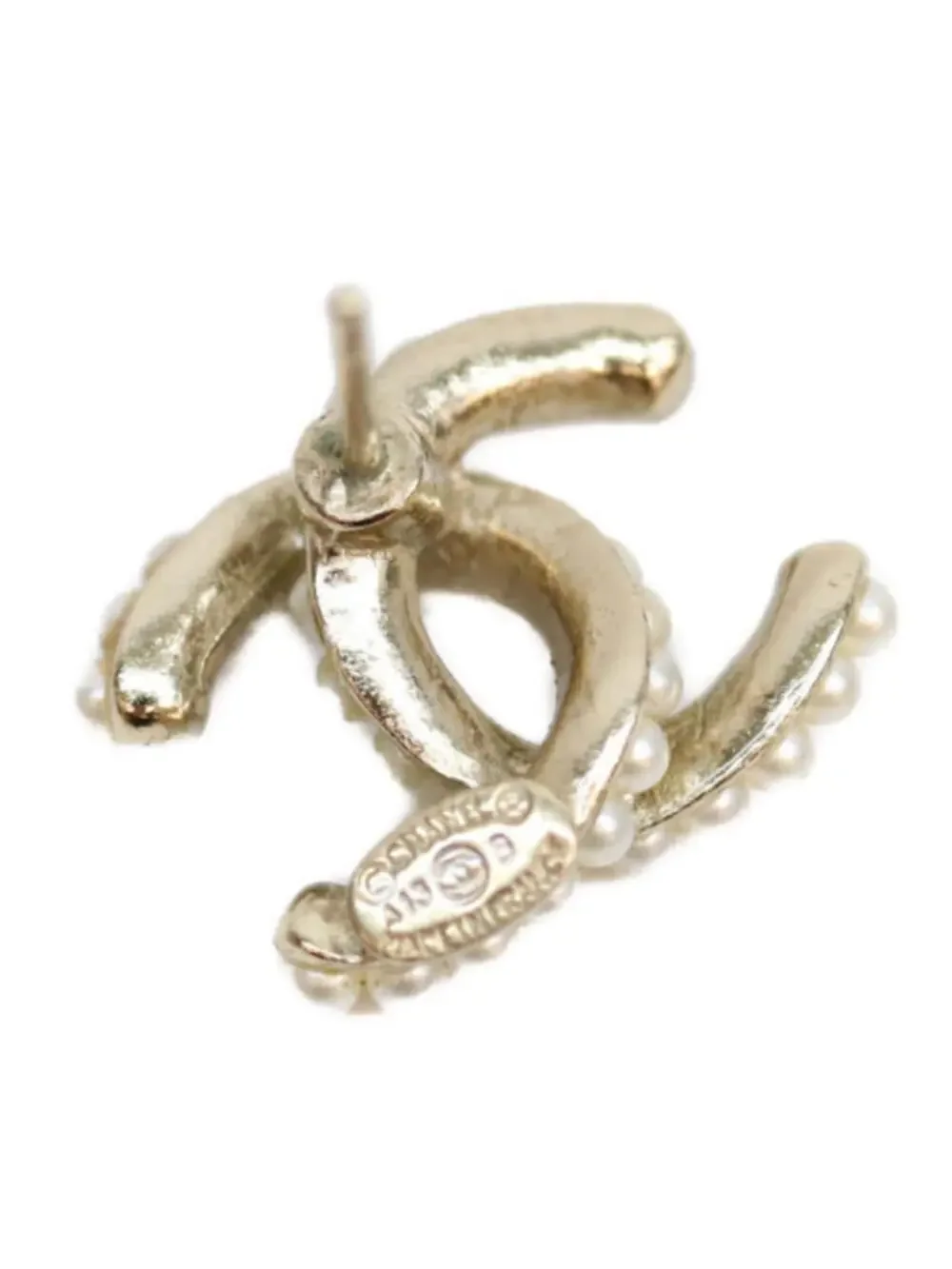 Chanel Cc Logo Earrings Metal Gold-Tone #299615C11B